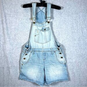 l.e.i Jeans Shortalls Overalls Distressed 90s Y2K Adjustable Juniors Medium